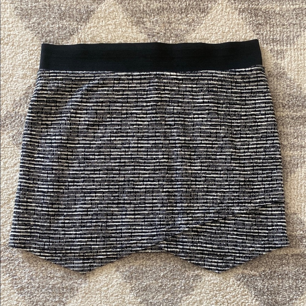 Black and White Mini Skirt